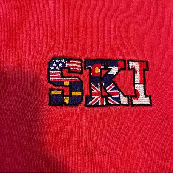 Vintage Red “Ski” Embroidered Crewneck Sweatshirt - XL - Picture 10 of 10